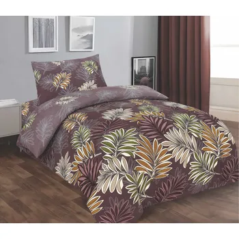 JAHU Povlečení mikrosatén- ALMIRA HNĚDÁ 2dílné(140x200,70x90)