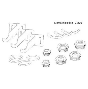 Radiátor LIPOVICA GMOB montážní set pro radiátory GARDA