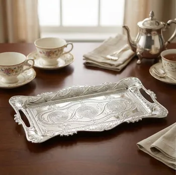 Obdélníkový podnos s uchyty 32 × 16 cm