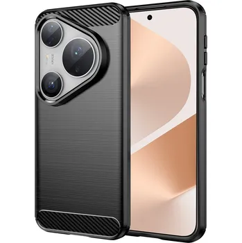 Pouzdro na mobilní telefon Techsuit Carbon Silicone pro Huawei Pura 80 Pro 80 Ultra černý