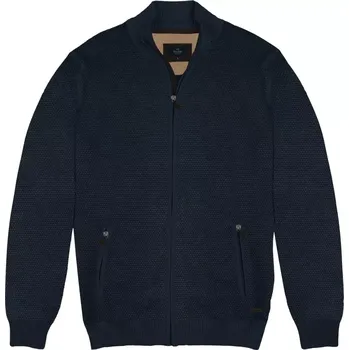 Pánský svetr Velký pánský propínací svetr se stojáčkem Double Urban Outfitters KNIT-8024 tmavě modrý (6XL)