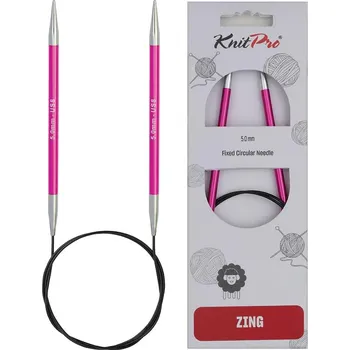 Jehlice KnitPro kruhové jehlice ZING 100 cm / 5 mm