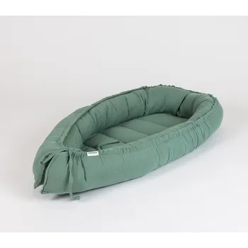 Hnízdečko pro miminko Tulimese Hnízdečko mušelínové mátové VARIANTY PROVEDENÍ HNÍZDEČKA: HNÍZDEČKO SAMOSTATNÉ