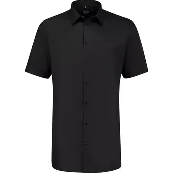 Pánská košile Pánská velká hladká košile s krátkým rukávem Adamo 179401-700 černá (6XL)