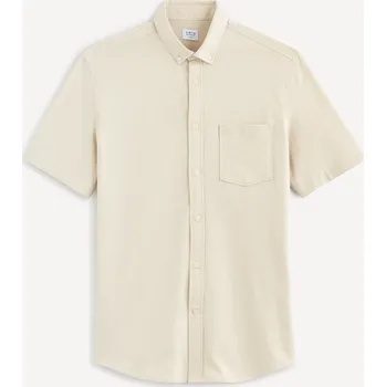 Pánské oblečení Celio Košile Barik regular - Pánské Celio krémová 2522402