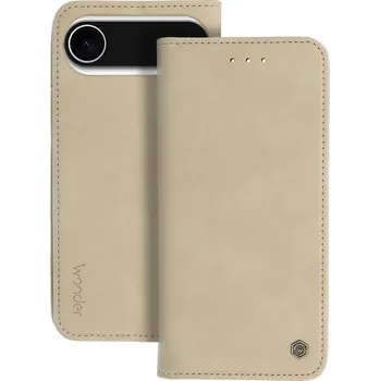 Pouzdro na mobilní telefon Knížkové pouzdro Wonder Smart pro iPhone Air světle zlaté