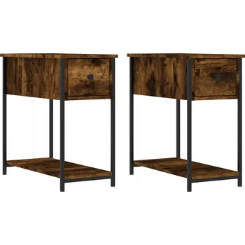 Noční stolek Noční stolky kouřový dub 30 x 60 x 60 cm, 2 ks