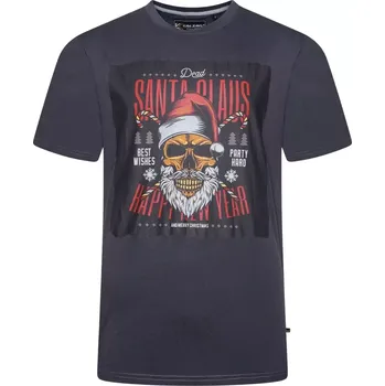 Pánské tričko Velké pánské vánoční tričko s potiskem Kam X034 tmavě šedé (3XL)