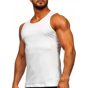 Pánské tílko Bavlněné kulatý tričko bez rukávů Bolf bavlna