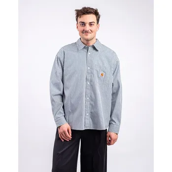 Pánská košile Carhartt WIP L/S Daldry Shirt Daldry Stripe, Office Blue M