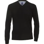 Velký pánský jednobarevný svetr přes hlavu Redmond 600-90 černý (4XL)