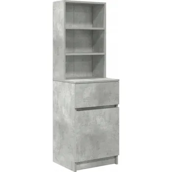 Noční stolek Noční stolek šedý betonu 39 x 35 x 125 cm, 2 police, 1 šuplík