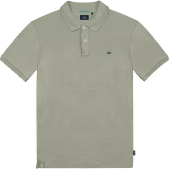Pánské tričko Velká pánská polokošile bez vzoru Double PS-3032 khaki (5XL)