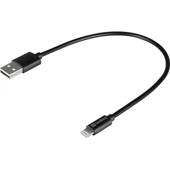 Datový kabel Kabel Sandberg USB - Apple Lightning 0,2 m černý
