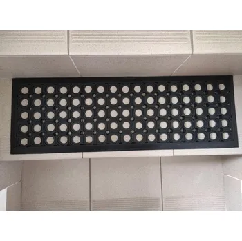 Pryžová rohož na schody R černá - 15 x 250 x 750