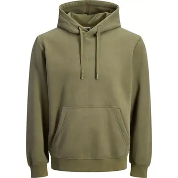 Pánská mikina Velká pánská mikina přes hlavu Jack & Jones 12287047 olivová (4XL)
