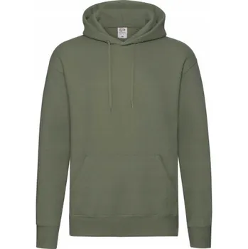 Pánská mikina Pánská mikina s kapucí FRUIT of LOOM olivová XXL