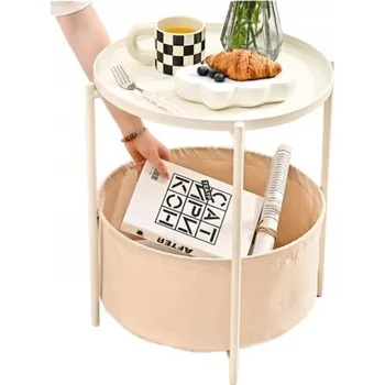 Konferenční stolek Konferenční stolek Perfectlife kulatý 45 x 45 x 52 cm, béžové odstíny