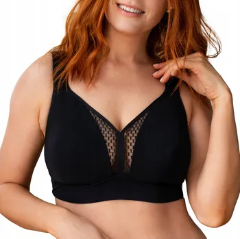 Podprsenka Měkká podprsenka bez kostic stanik sportowy dámská černá Kleo 85D