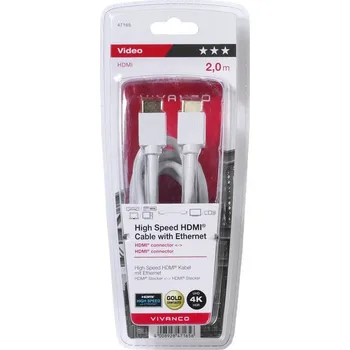 Video kabel HDMI-HDMI kabel 2m 2.0 3D ARC 4K UHD/HDR 18Gbps VIVANCO