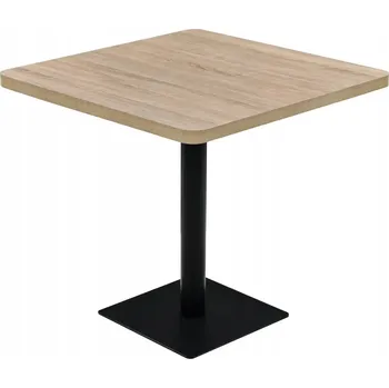 Jídelní stůl Francouzský bistro stolek dub 80 x 80 x 75 cm MDF + ocel