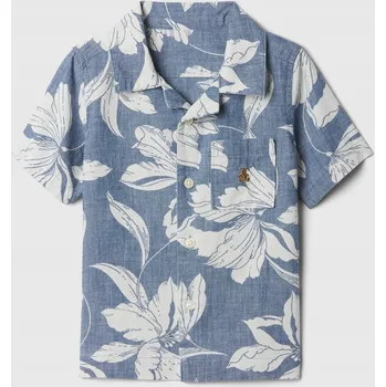 Chlapecké oblečení GAP dětská košile s krátkým rukávem bavlna modrá, velikost 98