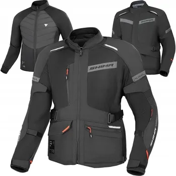 Moto bunda SHIMA ALPHA PÁNSKÁ MOTOCYKLOVÁ TURISTICKÁ BUNDA ČERNÁ BLACK