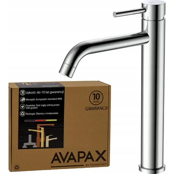 Vodovodní baterie Vysoká stojánková umyvadlová baterie baterie na desku stříbrná AVAPAX