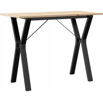 Jídelní stůl Jídelní stůl z masivního borovicového dřeva 100 x 50 x 75 cm, ocelový