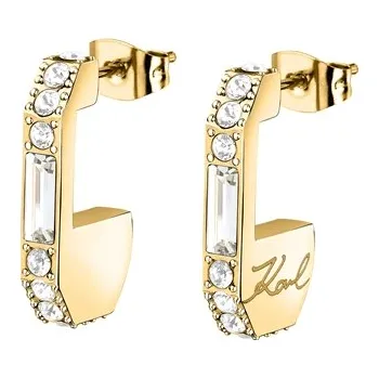 Náušnice Náušnice Karl Lagerfeld z pozlacené chirurgické oceli KLAYC35 + dárek zdarma