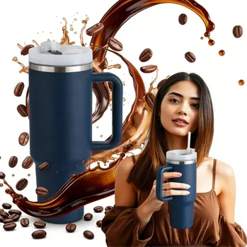 Termohrnek 1200 ML TERMOHRNEK S OCELOVÝM BRČKEM, DRŽÁKEM NA ČAJ/KÁVU, VELKÝ