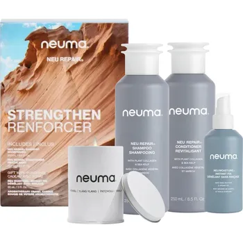 Kosmetická sada Dárková sada pro všechny typy vlasů Neuma Neu Repair Strengthen + svíčka a sprej zdarma + dárek zdarma