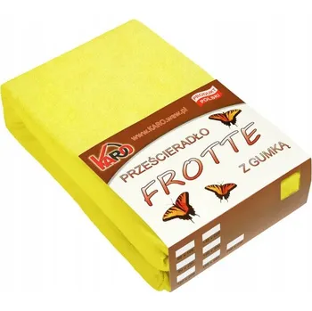 Prostěradlo Froté prostěradlo s gumou 160x200 citronové KARO