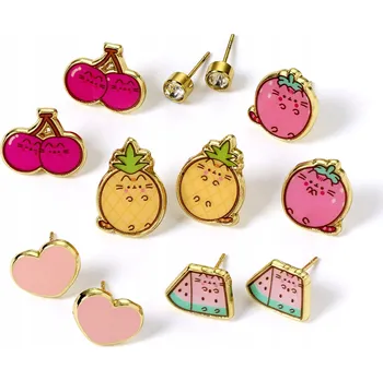 Náušnice PUSHEEN náušnice 6 SAD, puzetky, šroubovací, bez kadmia, niklu a olova