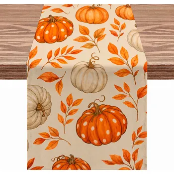 ubrus Běžec na stůl lavici podzimní listí ubrus 40x140 vánoční