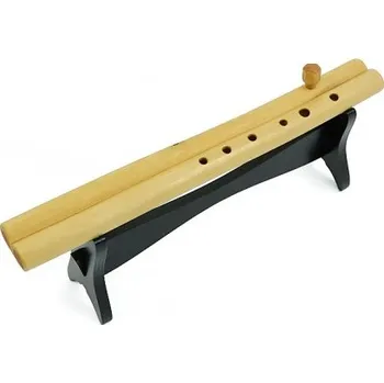 Zobcová flétna Dvojitá meditační flétna C z bezového dřeva