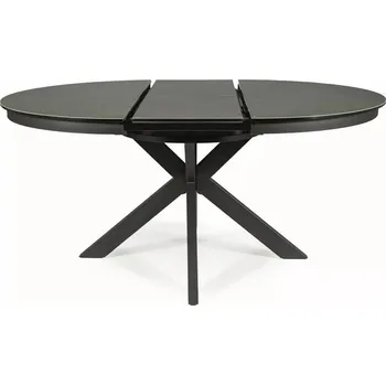 Jídelní rozkládací stůl Porto 120/160 cm keramika šedý/černý