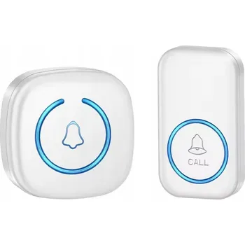 Domovní zvonek Bezdrátový zvonek na dveře bílý - dosah 300 m, 60 melodií