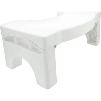Stolička TOALETNÍ STOLIČKA POD NOHY, PODNOŽKA K WC, PLASTOVÁ BÍLÁ PROTISKLUZOVÁ