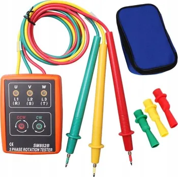 TESTER MĚŘIČ SLEDU FÁZÍ ORANŽOVÝ