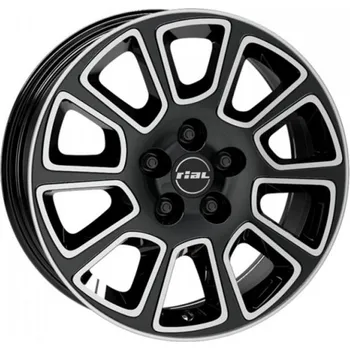 Alu kolo RIAL Alu Kola Rial Transporter 2 6.5x16 5x120 ET60 - Diamant-Schwarz Frontpoliert 65.1