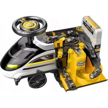 Odrážedlo ODRÁŽEDLO PRO DÍTĚ S PARKOVÁNÍM 2V1 POLICIE ČERNÁ ZVUKY SVĚTLA