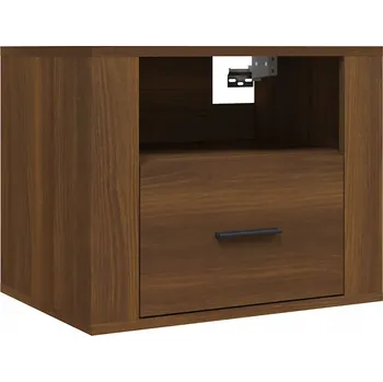 Noční stolek Závěsný noční stolek hnědý dub 50 x 36 x 40 cm