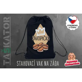 Sportovní vak TAŠKÁTOR stahovací vak na záda - Kávop!čka | Romana Boukalová Collection