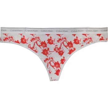 Dámské oblečení Dámská tanga Calvin Klein 001QP3022O 8NW LILIUM PRINT_STRAWBERRY FIELDS Velikost: XL