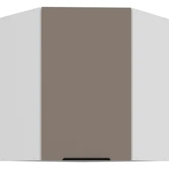 Kuchyňská skříňka 60 x 60 GN-72 1F (45°), Horní rohová kuchyňská skříňka Aria sandgrau/bílá