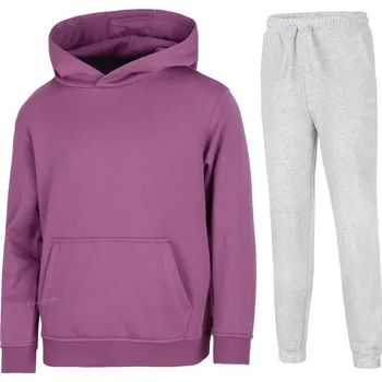 4F ZATEPLENÁ DÍVČÍ TEPLÁKOVKA KOMPLET MIKINA A KALHOTY / vel 134