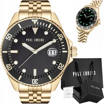 Hodinky Pánské hodinky TOREZ datumovka - ZLATÉ - S GRAVÍROVÁNÍM