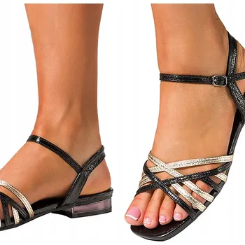 Dámské sandále Casu dámské sandály U24X8/B s plochým podpatkem, velikost 38