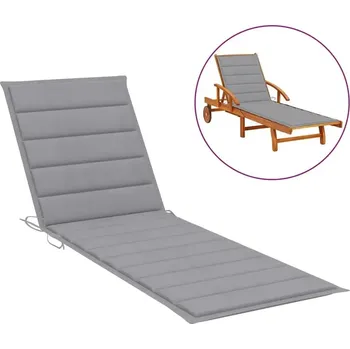 Zahradní lehátko Vidaxl zahradní lehátko Polštář na lehátko šedý 200 x 50 x 4 cm textilní